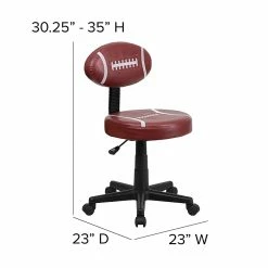 Flash Furniture Vinyl Football Task Chair Without Arms, Red -Office Chairs Shop unnamed file 4977