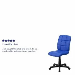 Flash Furniture Mid-Back Quilted Vinyl Task Chair, Blue -Office Chairs Shop unnamed file 4990
