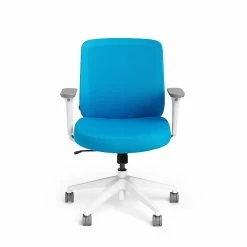Poppin Pool Blue Max, Task Chair, Mid Back, White Frame (101890) -Office Chairs Shop unnamed file 5003