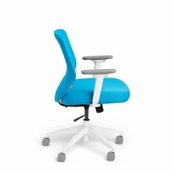 Poppin Pool Blue Max, Task Chair, Mid Back, White Frame (101890) -Office Chairs Shop unnamed file 5004