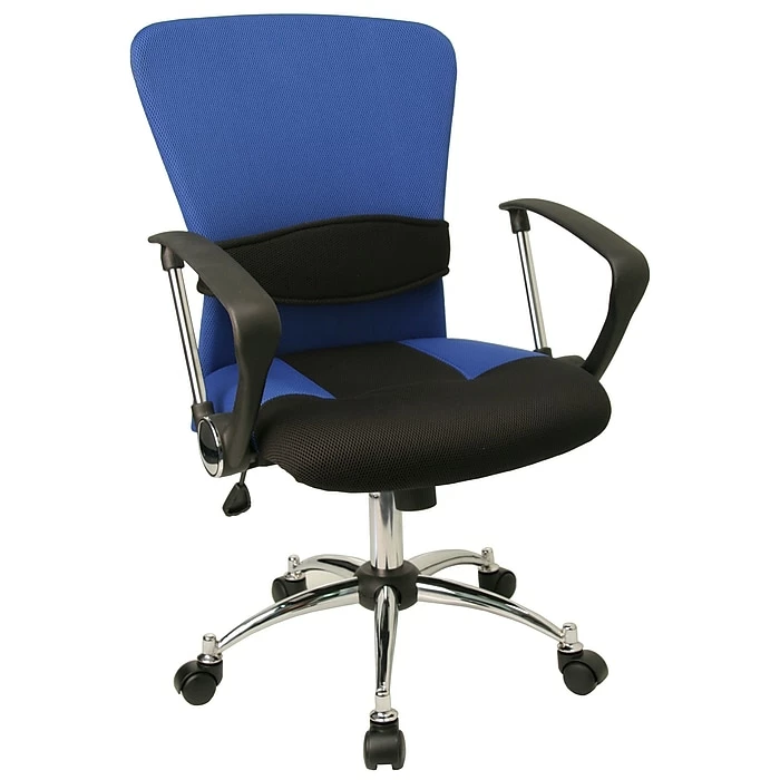 Flash Furniture Mid-Back Mesh Fabric Office Chairs (LFW23BLUE) 3 Flash Furniture Mid-Back Mesh Fabric Office Chairs (LFW23BLUE)