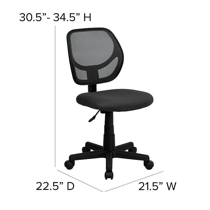 Flash Furniture Mesh Task Chair, Gray (WA-3074-GY-GG) 9 Flash Furniture Mesh Task Chair, Gray (WA-3074-GY-GG) - Image 7