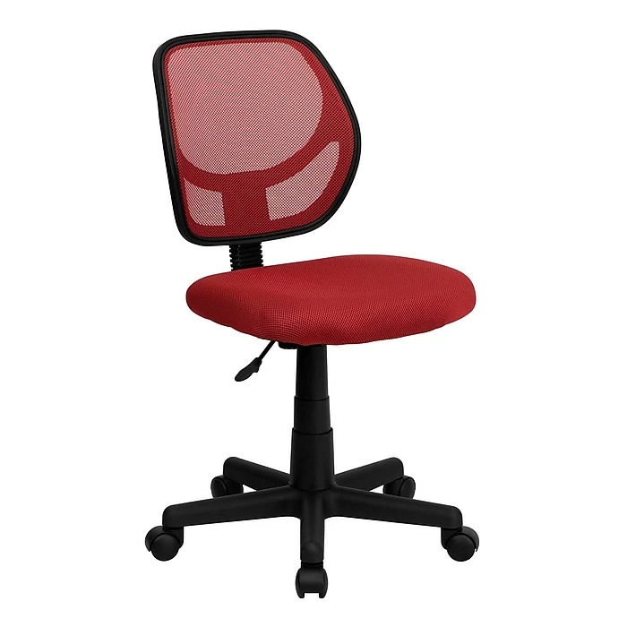 Flash Furniture Mid-Back Task Chair, Red 3 Flash Furniture Mid-Back Task Chair, Red