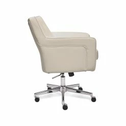 Serta Style Ashland Faux Leather Swivel Computer And Desk Chair, Cream (47140F) -Office Chairs Shop unnamed file 510