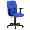 Flash Furniture Mid-Back Quilted Vinyl Task Chair With Nylon Arms, Blue -Office Chairs Shop unnamed file 5112