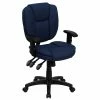 Flash Furniture Mid Back Fabric Multi-Functional Ergonomic Task Chair With Arms, Navy Blue -Office Chairs Shop unnamed file 5121