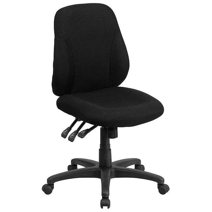 Flash Furniture BT90297S Mid-Back Fabric Multi-Functional Ergonomic Swivel Task Chair In Black 3 Flash Furniture BT90297S Mid-Back Fabric Multi-Functional Ergonomic Swivel Task Chair In Black