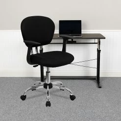 Flash Furniture Mid Back Mesh Task Chair With Arms And Chrome Base, Black 12 Flash Furniture Mid Back Mesh Task Chair With Arms And Chrome Base, Black -Office Chairs Shop unnamed file 5155