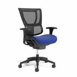Union & Scale FlexFit™ 1500TF Mesh Back Fabric Task Chair, Blue/Black (UN59413)