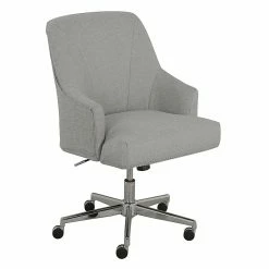Serta Leighton Fabric Home Office Chair, Light Gray (48371)