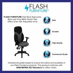 Flash Furniture Mesh Ergonomic Task Chair With Adjustable Arms, Black/Gray 14 Flash Furniture Mesh Ergonomic Task Chair With Adjustable Arms, Black/Gray -Office Chairs Shop unnamed file 5246