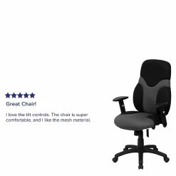 Flash Furniture Mesh Ergonomic Task Chair With Adjustable Arms, Black/Gray 15 Flash Furniture Mesh Ergonomic Task Chair With Adjustable Arms, Black/Gray -Office Chairs Shop unnamed file 5247