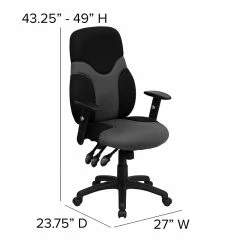 Flash Furniture Mesh Ergonomic Task Chair With Adjustable Arms, Black/Gray 17 Flash Furniture Mesh Ergonomic Task Chair With Adjustable Arms, Black/Gray -Office Chairs Shop unnamed file 5249