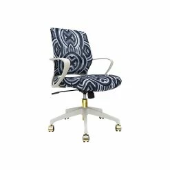 The Raynor Group Elizabeth Sutton Gramercy Fabric Swivel Task Chair, White Grayscale Echo Gold (K-ESGR-WHT-ECHO-GLD) -Office Chairs Shop unnamed file 5314