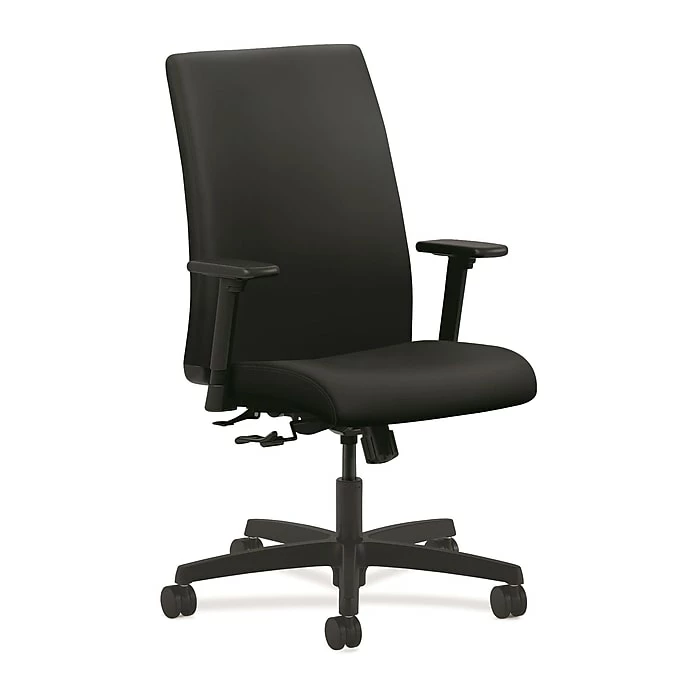 HON® Ignition® Mid-Back Fabric Office/Computer Chair, Adjustable Arms, Black (HONIW102UR10) 3 HON® Ignition® Mid-Back Fabric Office/Computer Chair, Adjustable Arms, Black (HONIW102UR10)