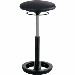 Safco Twixt® Active Seating Extended Height Chair, Black Vinyl