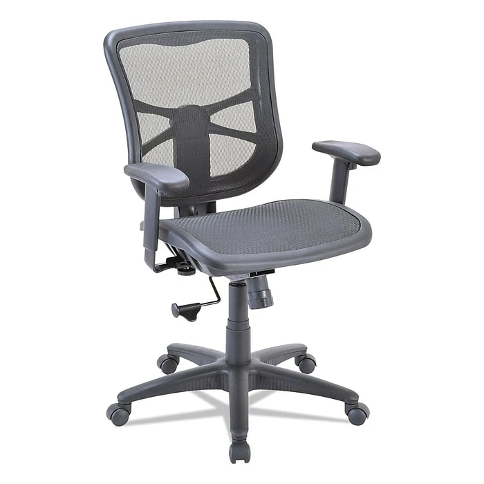 Alera® Elusion Mid-Back Mesh Task Chair With Mesh Seat , Black 3 Alera® Elusion Mid-Back Mesh Task Chair With Mesh Seat , Black