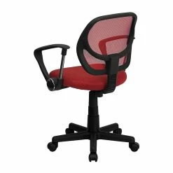 Flash Furniture Fabric Mid-Back Task Chair With Capped Arm, Red -Office Chairs Shop unnamed file 5435