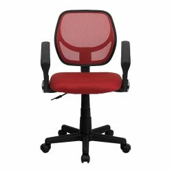 Flash Furniture Fabric Mid-Back Task Chair With Capped Arm, Red -Office Chairs Shop unnamed file 5437