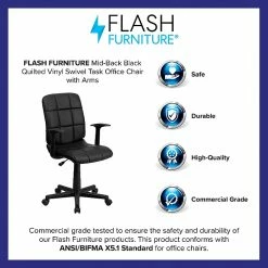 Flash Furniture Mid-Back Quilted Vinyl Task Chair With Nylon Arms, Black 14 Flash Furniture Mid-Back Quilted Vinyl Task Chair With Nylon Arms, Black -Office Chairs Shop unnamed file 5442