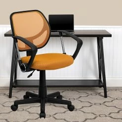 Flash Furniture Fabric Mid-Back Task Chair With Capped Arm, Orange 12 Flash Furniture Fabric Mid-Back Task Chair With Capped Arm, Orange -Office Chairs Shop unnamed file 5449