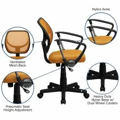 Flash Furniture Fabric Mid-Back Task Chair With Capped Arm, Orange 15 Flash Furniture Fabric Mid-Back Task Chair With Capped Arm, Orange -Office Chairs Shop unnamed file 5452