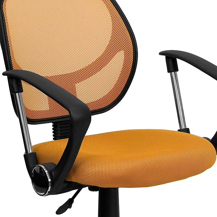 Flash Furniture Fabric Mid-Back Task Chair With Capped Arm, Orange 10 Flash Furniture Fabric Mid-Back Task Chair With Capped Arm, Orange - Image 8