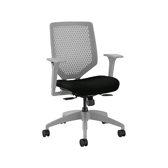 HON Solve Ergonomic Vinyl Swivel Task Chair, Black/Titanium (HSLVTMR.Y1.A.H.TI.UR10.NL.SB.TI) 3 HON Solve Ergonomic Vinyl Swivel Task Chair, Black/Titanium (HSLVTMR.Y1.A.H.TI.UR10.NL.SB.TI)