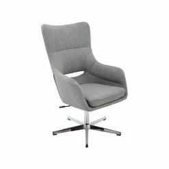 Hanover Harrison Polyester Swivel Task Chair, Gray (HOC0013)