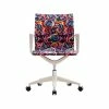 The Raynor Group Elizabeth Sutton Wynwood Fabric Swivel Task Chair, Multi Rose White Silver (K-ESWY-WHT-ROSE-SIL)
