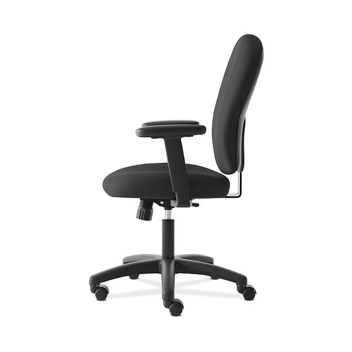 HON Mid-Back Task Chair, Center-Tilt, Adjustable Arms, Black Fabric (BSXVL220VA10) 6 HON Mid-Back Task Chair, Center-Tilt, Adjustable Arms, Black Fabric (BSXVL220VA10) - Image 4
