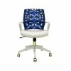 The Raynor Group Elizabeth Sutton Gramercy Fabric Swivel Task Chair, Blue Prism White Gold (K-ESGR-WHT-PRSM-GLD) -Office Chairs Shop unnamed file 5579