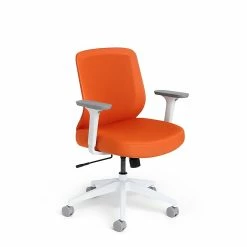 Poppin Orange Max, Task Chair, Mid Back, White Frame (101889) -Office Chairs Shop unnamed file 5594