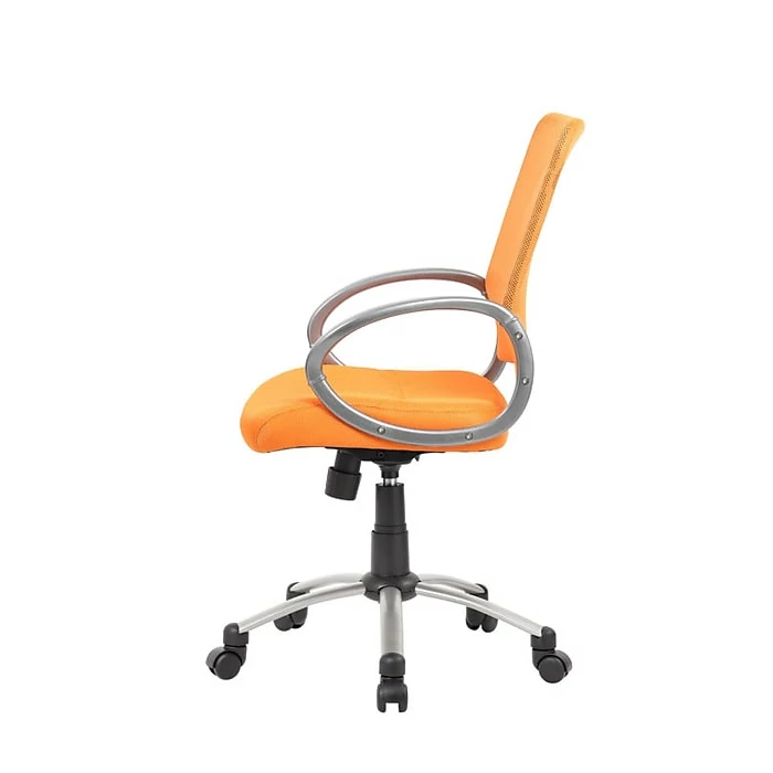 Boss Mesh Back W/ Pewter Finish Task Chair, Orange (B6416-OR) 5 Boss Mesh Back W/ Pewter Finish Task Chair, Orange (B6416-OR) - Image 3