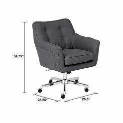Serta Style Ashland Fabric Swivel Computer And Desk Chair, Graphite (47140B) -Office Chairs Shop unnamed file 562