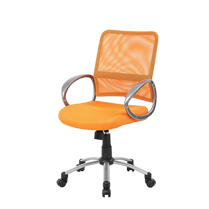 Boss Mesh Back W/ Pewter Finish Task Chair, Orange (B6416-OR) 7 Boss Mesh Back W/ Pewter Finish Task Chair, Orange (B6416-OR) - Image 5