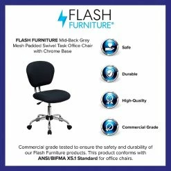 Flash Furniture Mesh Task Chairs With Chrome Base (H2376FGY) -Office Chairs Shop unnamed file 5624