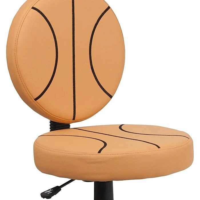 Flash Furniture Vinyl Basketball Task Chair Without Arms, Orange 10 Flash Furniture Vinyl Basketball Task Chair Without Arms, Orange - Image 8