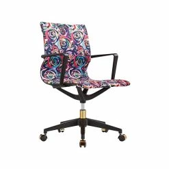 The Raynor Group Elizabeth Sutton Wynwood Fabric Swivel Task Chair, Multi Rose Black Gold (K-ESWY-BLK-ROSE-GLD) -Office Chairs Shop unnamed file 5662