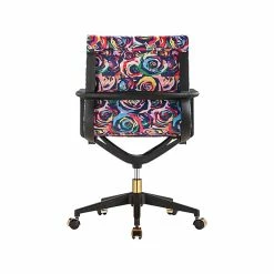 The Raynor Group Elizabeth Sutton Wynwood Fabric Swivel Task Chair, Multi Rose Black Gold (K-ESWY-BLK-ROSE-GLD) -Office Chairs Shop unnamed file 5664