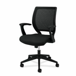 HON Mesh Mid-Back Task Chair, Center-Tilt, Fixed Arms, Black Fabric (BSXVL521VA10) -Office Chairs Shop unnamed file 5677