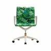 The Raynor Group Elizabeth Sutton Wynwood Fabric Swivel Task Chair, Pura Vida White Gold (K-ESWY-WHT-VIDA-GLD)