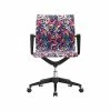 The Raynor Group Elizabeth Sutton Wynwood Fabric Swivel Task Chair, Multi Rose Black Silver (K-ESWY-BLK-ROSE-SIL)