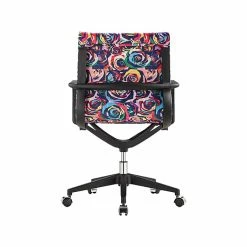 The Raynor Group Elizabeth Sutton Wynwood Fabric Swivel Task Chair, Multi Rose Black Silver (K-ESWY-BLK-ROSE-SIL) -Office Chairs Shop unnamed file 5729