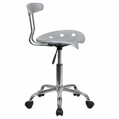 Flash Furniture Chrome Low Back Computer Task Chair With Tractor Seat, Vibrant Silver -Office Chairs Shop unnamed file 573