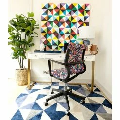 The Raynor Group Elizabeth Sutton Wynwood Fabric Swivel Task Chair, Multi Rose Black Silver (K-ESWY-BLK-ROSE-SIL) -Office Chairs Shop unnamed file 5731