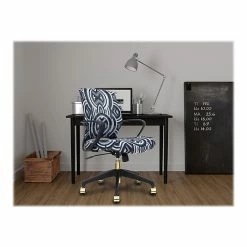 The Raynor Group Elizabeth Sutton Gramercy Fabric Swivel Task Chair, Black Grayscale Echo Gold (K-ESGR-BLK-ECHO-GLD) -Office Chairs Shop unnamed file 5739