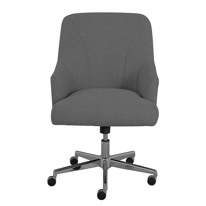 Serta Leighton Fabric Home Office Chair, Medium Gray (48445) 4 Serta Leighton Fabric Home Office Chair, Medium Gray (48445) - Image 2