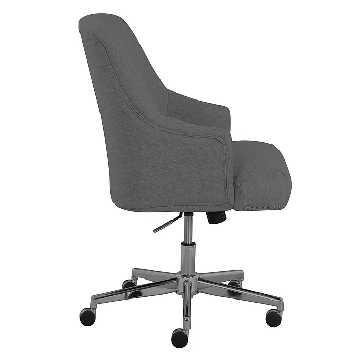 Serta Leighton Fabric Home Office Chair, Medium Gray (48445) 5 Serta Leighton Fabric Home Office Chair, Medium Gray (48445) - Image 3