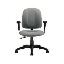 Global Goal Fabric Task Chair, Gray/Black (223753NBK-FU77)